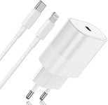 Chargeur Rapide Iphone Apple Certifié 20w Usb C Adaptateur Secteur Et 2m Lightning Apple Original Cable Pour Iphone 14/14 Plus/14 Pro/14 Pro /13/12/11/Se/X/Xs/Xr[X139]