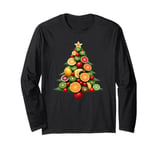 Tropical Fruit Christmas Tree Long Sleeve T-Shirt