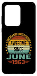 Coque pour Galaxy S20 Ultra Awesome Since June 1963 limited edition 61st Birthday