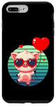 Coque pour iPhone 7 Plus/8 Plus Saint Valentin Porcinet Cœur Amoureux Amour Ballon Mignon