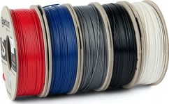 Spectrum Spectrum 3D Filament, Asa 275, 1.75Mm, 5X250g, 80749, Mix Polar White, Deep Black, Silver Star, Navy Blue, Bloody Red