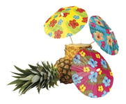 6 Cocktail Giant Parasols Hibiscus Hawaiian Luau Party Food Decoration