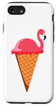 Coque pour iPhone SE (2020) / 7 / 8 Glace Gaufrier Boule de glace Flamant rose