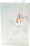 Daughter and Son in Law Christmas Card Beautiful Winter Scenery Design 