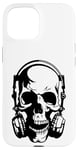 iPhone 15 Skull with Headphones Case