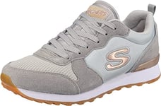 Skechers RETROS-OG 85-GOLDN GURL, Girl's Low-Top Trainers, Grey (Light Gray Suede/Nylon/Mesh/Rose Gold Trim Ltgrey), 2.5 UK (35.5 EU)