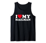 Love Mail Man Funny Support Postal Delivery Job Worker Fan Tank Top