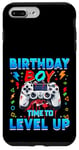 Coque pour iPhone 7 Plus/8 Plus Birthday Boy Time to Level Up Jeu vidéo Anniversaire Gamer Boys