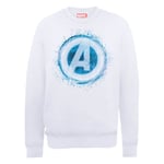 Sweat Homme Marvel Avengers Assemble - Logo Brillant - Blanc - M