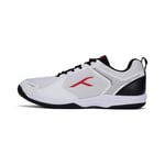 HUNDRED Homme Court Star Chaussure de Badminton, White/Black, 49 EU