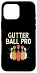 Coque pour iPhone 16 Pro Max Gutter Ball Pro Bowling Tenpin