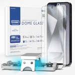 DOME GLASS Whitestone Lot de 2 films protecteurs d'écran compatibles avec Galaxy S24 Plus + lampe UV [Verre trempé 9H, sans bulles, kit d'installation]