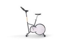 Motionscykel / Ergometer Stil-Fit Vit (Färg: Valnöt, Tillval 1: Behåll standardsadel, Tillval 2: Nej, inget smartpaket)