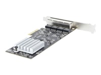 Startech.Com 4-Port 2.5Gbps Nbase-T Pcie Network Card, Intel I225-V Chip, Quad Port Computer Network Card, Multi-Gigabit Nic, Pci Express Server Lan Card, Desktop Ethernet Interface Card, Pci Express 2.0 (Pr42gi-Network-Card) - Nettverksadapter - Pc