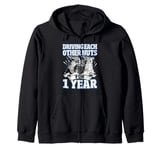 1st Wedding Anniversary Driving each other Nuts 1 Year Zip Hoodie