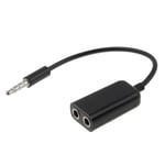 Adaptateur audio port jack mâle 3.5 mm vers double prise jack femelle 3.5 mm - n