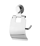 Compactor Toilet Roll Holder, CHROME 24H SUCTION CUP : TPU AND ABS, Chrom, 14.8 x 3.3 x H.22.5 cm