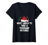 Womens Most Likely To Take A Thousand Pictures V-Neck T-Shirt