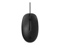 HP 125 - Souris - filaire - USB - noir - pour HP 34; Elite Mobile Thin Client mt645 G7; Pro 290 G9; Pro Mobile Thin Client mt440 G3