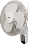 Schallen 16" Oscillating Wall Mounted Air Cool Fan with Timer & Remote in WHITE