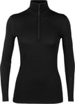 Icebreaker Women's 200 Oasis Longsleeve Half Zip Black, XS