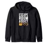 Escape Room Addict Exit Game Escape Room Zip Hoodie