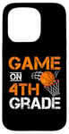 Coque pour iPhone 15 Pro Jeux amusants sur le basket-ball de quatrième année premier jour d'école