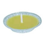 MSV 150062 Bougie Coupelle Métal/Paraffine/Citronnelle Jaune Diamètre 11,5 cm