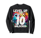 Gaming Vintage 10th Birthday 10 Ten Year Old Boy Girl Gamer Sweatshirt