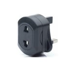 Socket Converter Plug Adapter Eu To Uk Black