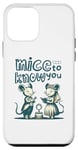 Coque pour iPhone 12 mini Mice Nice To Meet You – Citation amusante de mariage