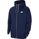 Nike M Nsw Modern Hoodie Fz Flc Sweatshirt - Midnight Navy/Ice Silver/White/X-Small