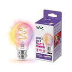 WiZ Smart Colour Filament Vintage Bulb, E27, E17, 6.3W, Connected WiFi Works with Alexa, Google Assistant & HomeKit, App Control for Home Lighting, Living Room, Kitchen