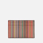 PS Paul Smith Striped Leather Credit Card Case