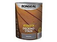 Ronseal Q/D DECKING STAIN ROCKY GREY 5L,PAINT