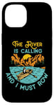 iPhone 14 Rowing Row Boat Retro Vintage The River Is Calling And I Case