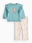 Guess How Much I Love You Green Frill Sweatshirt & Cream Printed Leggings Set Up to 3 mths To Mths