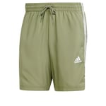 adidas Men's AEROREADY Essentials Chelsea 3-Stripes Shorts, Legacy Green, XL Tall