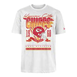 KANSAS CITY CHIEFS New Era Cap NFL T-Shirt surdimensionné avec imprimé imprimé d'équipe Vieilli Blanc Unisexe