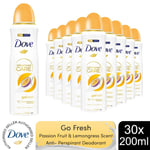 Dove Advanced Care Antiperspirant Deodorant Fruit & Lemongrass Scent 200ml, 30pk