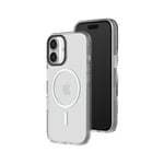 RhinoShield Coque Clear Compatible avec Magsafe pour [iPhone 16] | Force magnétique supérieure, Haute Transparence et résiste au jaunissement. Personnalisable - Noir Contour objectifs Photo