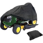 Housse de protection imperméable pour tondeuse à gazon autoportée, protection uv, pour tracteur de jardin autoporté, XXL(245 x 50 x 140 cm, noir)