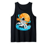 Astronaut drink coffee in space planets astrology coffee Tank Top