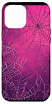 Coque pour iPhone 12 Pro Max Rose Pop Art Ethnique Halloween Motif Toile d'araignée Violet