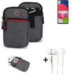 Belt bag + headphones for Samsung Galaxy A52s 5G Phone case