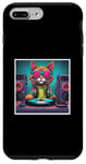 iPhone 7 Plus/8 Plus Cat Music DJ Turntables Mixing Vinyl Record Party Graphic Case