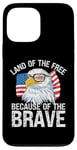 Coque pour iPhone 13 Pro Max USA Eagle Land of the Free à cause du courageux 4 juillet