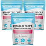 Intimate Flora 7 Strain Probiotic For Women - 90 Capsules 10B Live Bio Cultures