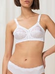 Triumph Doreen Non Wired Support Bra - White, White, Size 42Dd, Women