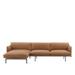 Muuto - Outline Sofa Chaise Longue Left, Vidar 554 - Divansoffor - Anderssen & Voll - Blå